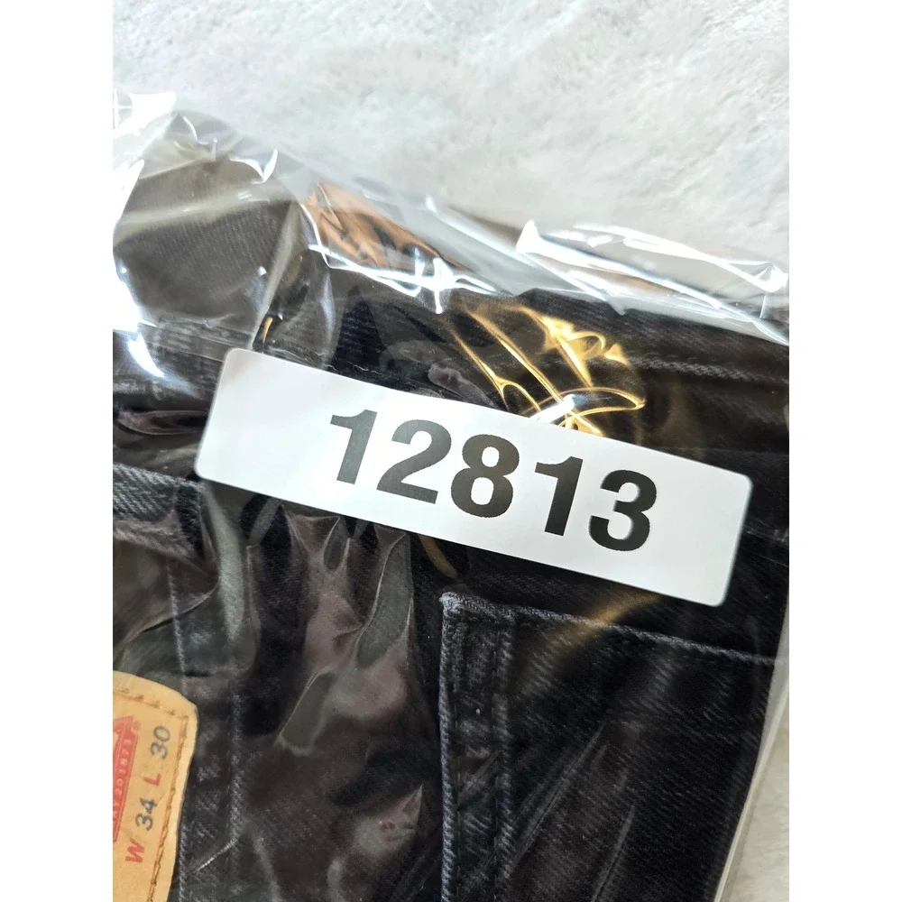 Levi's Jeans Mens 34x30 Black 100% Cotton 565 '97 Loose Straight Denim